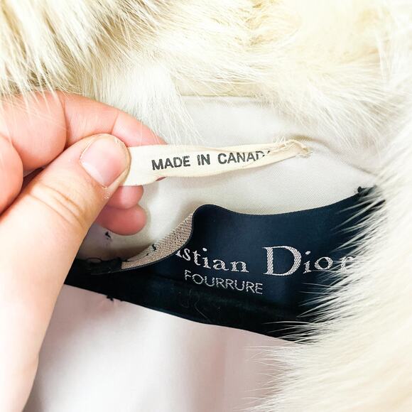Christian Dior Fourrure Vintage Genuine Fur Coat Luxury Designer Coat Winter - Picture 6 of 15